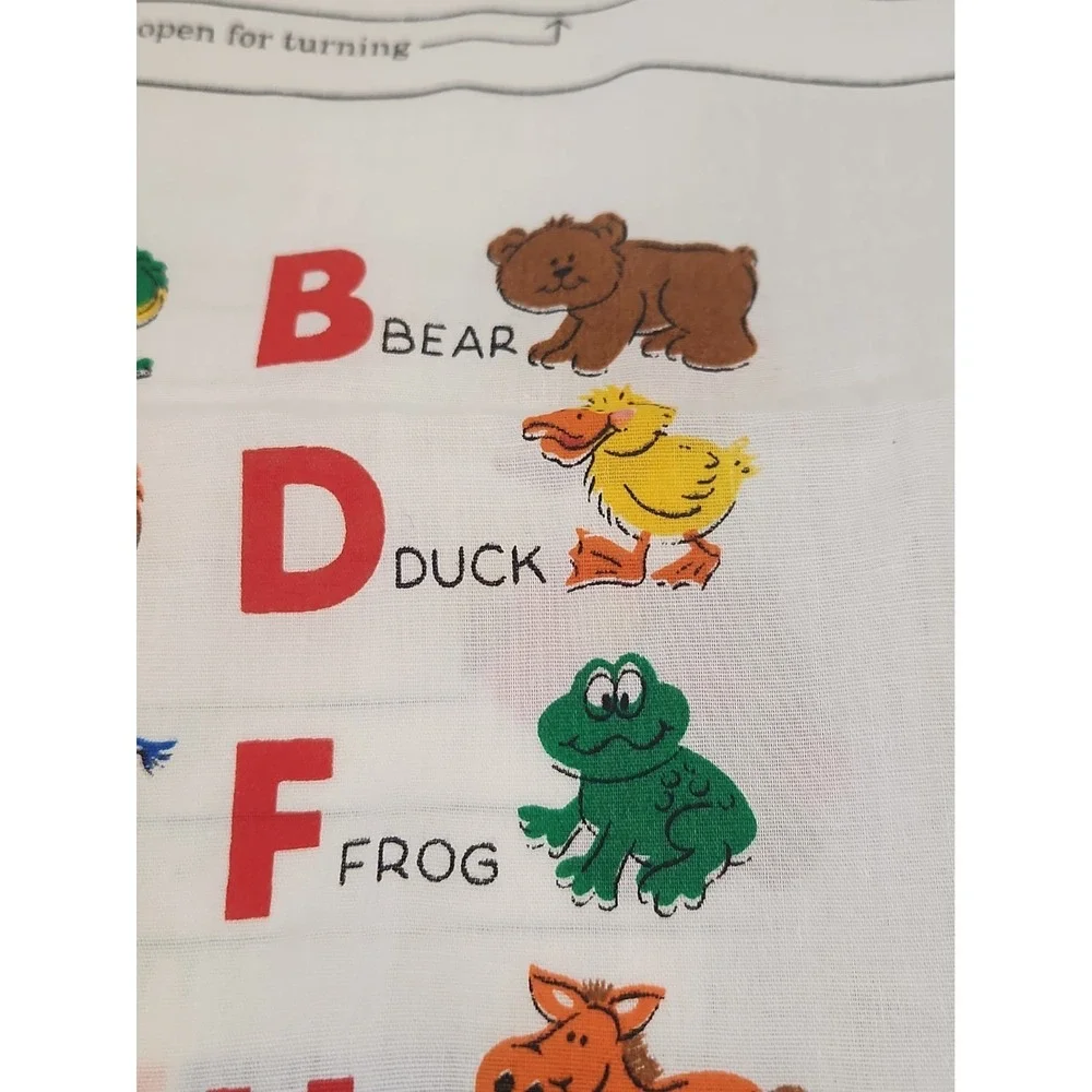 Vtg 1980s Cranston VIP Fabric Panel Teacher's Pets Learning Book Uncut Unwashed
